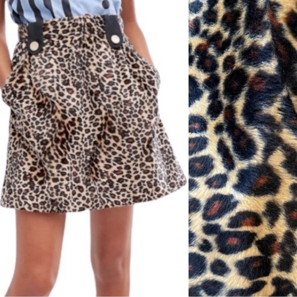 House Of Holland Skirt Size 2 Leopard Print High Waisted Cheetah Animal Print